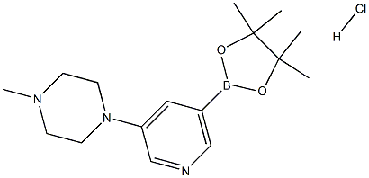 3-(4-甲基哌嗪-1-基)吡啶-5-硼酸频那醇酯盐酸盐 结构式