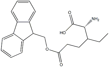(R)-Fmoc-2-amino-3-ethyl-pentanoic acid 结构式