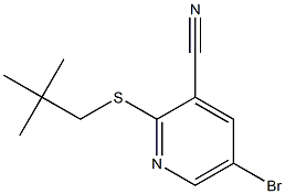 5-bromo-2-(neopentylthio)pyridine-3-carbonitrile 结构式
