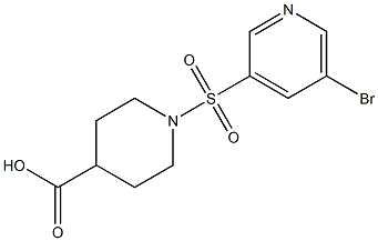 1-(5-broMopyridin-3-ylsulfonyl)piperidine-4-carboxylic acid 结构式