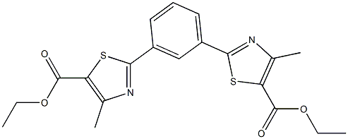 1,3-双(5-乙氧基羰基-4-甲基-2-噻唑基)苯 结构式