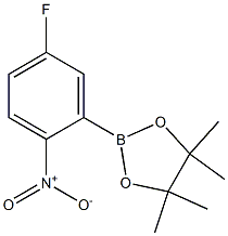 2-(5-Fluoro-2-nitrophenyl)-4,4,5,5-tetramethyl-1,3,2-dioxaborolane 结构式