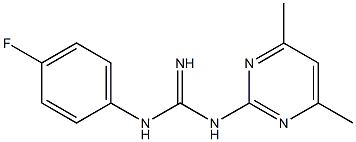 N-(4,6-Dimethylpyrimidin-2-yl)-N'-(4-fluorophenyl)guanidine 结构式