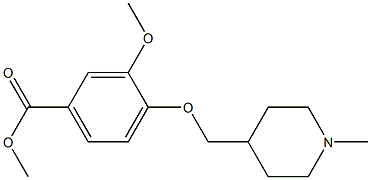 Methyl 3-methoxy-4-[(1-methylpiperidin-4-yl)-methoxy]benzoate 结构式
