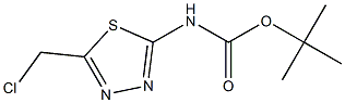 tert-butyl 5-(chloroMethyl)-1,3,4-thiadiazol-2-ylcarbaMate 结构式