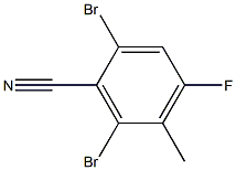 2,6-二溴-4-氟-5-甲基苯腈 结构式