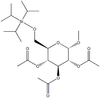 Methyl 2,3,4-tri-O-acetyl-6-O-triisopropylsilyl-a-D-glucopyranoside 结构式