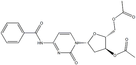 3',5'-Di-O-acetyl-N4-benzoyl-2'-deoxycytidine 结构式