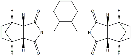 (3aR,3a'R,4S,4'S,7R,7aS,7'R,7a'S)-2,2'-(((1R,2R)-cyclohexane- 1,2-diyl)bis(methylene))bis(hexahydro-1H-4,7-methanoisoindole- 1,3(2H)-dione) 结构式