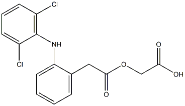 2-[(2,6-二氯苯基)氨基]苯乙酰氧基乙酸 标准品 结构式