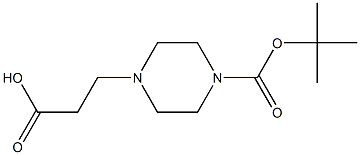 3-[4-(tert-butoxycarbonyl)piperazino]propanoic acid 结构式