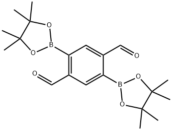 2,5-bis(4,4,5,5-tetramethyl-1,3,2-dioxaborolan-2-yl)terephthalaldehyde 结构式