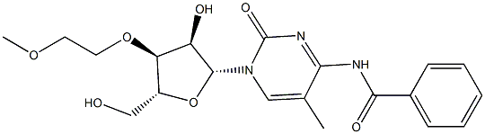 N4-Benzoyl-3'-O-(2-methoxyethyl)-5-methylcytidine 结构式