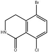 5-溴-8-氯-3,4-二氢异喹啉-1(2H)-酮 结构式