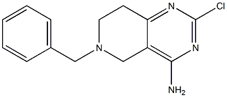 6-benzyl-2-chloro-5,6,7,8-tetrahydropyrido[4,3-d]pyrimidin-4-amine 结构式