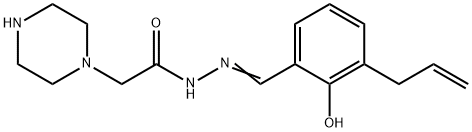 1-Piperazineacetic Acid 2-[[2-Hydroxy-3-(2-propen-1-yl)phenyl]methylene]hydrazide 结构式