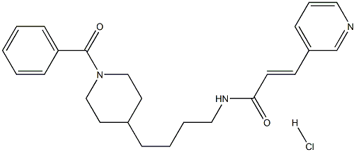 N-[4-(1-Benzoyl-4-piperidinyl)butyl]-3-(3-pyridinyl)-2-propenamide Hydrochloride 结构式