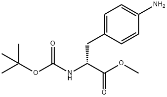 Methyl (2R)-3-(4-Aminophenyl)-2-[(tert-butoxycarbonyl)amino]propanoate 结构式