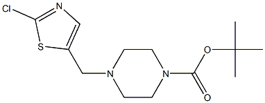 tert-Butyl 4-((2-chlorothiazol-5-yl)methyl)piperazine-1-carboxylate 结构式