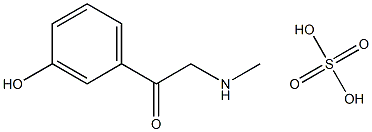 1-(3-羟基苯基)-2-(甲基胺基)乙酮硫酸盐 结构式