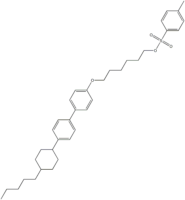 6-((4'-(4-pentylcyclohexyl)[1,1'-biphenyl]-4-yl)oxy)hexyl 4-methylbenzenesulfonate 结构式