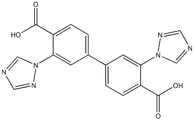 3,3'-二(1H-1,2,4-三唑-1-基)-[1,1'-联苯]-4,4'-二羧酸 结构式