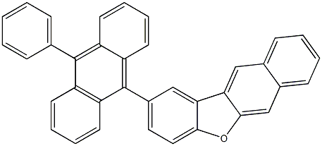 2-(10-苯基-蒽-9-YL)-苯并[B]萘[2,3-D]呋喃 结构式