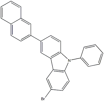 3-溴-6-(萘-2-基)-9-苯基-9H-咔唑 结构式