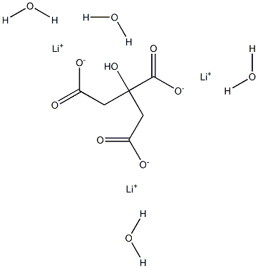 柠檬酸三锂四水合物 结构式