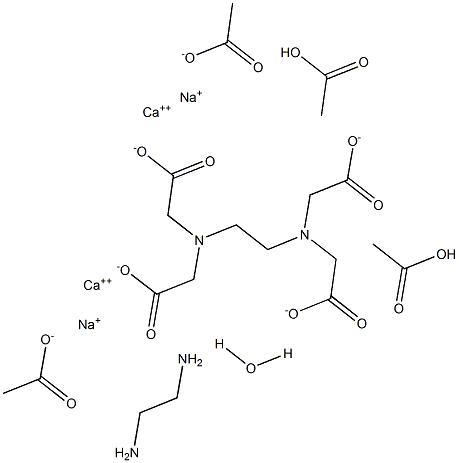 Calcium Disodium Edetate[Calcium Disodium Ethylenediaminetetraacete Hydrate] 结构式