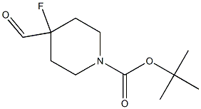 1-BOC-4-FLUORO-4-FORMYL-PIPERIDINE 结构式