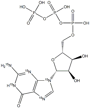 Guanosine 5'-Triphosphate-15N5 结构式