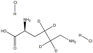 L-Lysine-4,4,5,5-D42HCl 结构式