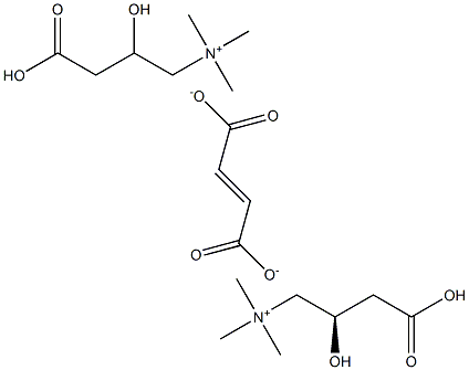 (R)-[(3-羧基-2-羟丙基)三甲铵基]富马酸盐 结构式