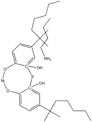 2,2'-硫代双(对-叔辛基酚氧基)镍正丁胺 结构式