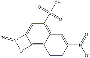 6-硝基-1,2-重氮氧基萘-4-磺酸 结构式
