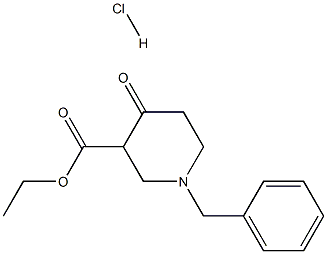 N-苄基-3-乙氧羰基-4-哌啶酮盐酸盐 结构式