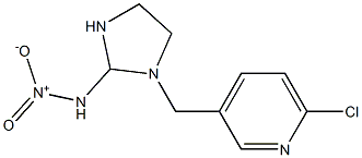1-(6-氯-3-吡啶甲基)-N-硝基咪唑烷-2-基胺 结构式