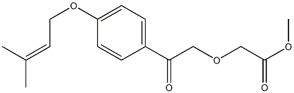 2-甲氧基羰基甲氧基-4-(3-甲基-2-丁烯氧基)苯乙酮 结构式