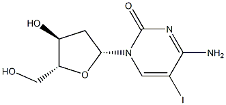 5-碘-2'-脱氧胞苷 结构式