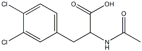 2-乙酰氨基-3-(3,4-二氯苯基)-丙酸 结构式