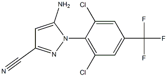 5-氨基-3-氰基-(2,6-二氯-4-三氟甲基苯基)吡唑 结构式