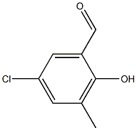 5-氯-2-羟基-3-甲基苯甲醛 结构式