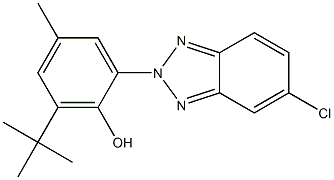 2-(2'-羟基-3'-叔丁基-5'-甲基苯基)-5-氯代苯并三唑 结构式