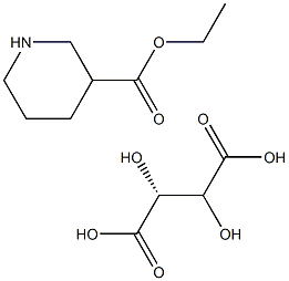 (R)-3-哌啶甲酸乙酯-酒石酸盐 结构式