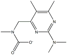 2-二甲胺基-5,6-二甲基-4-嘧啶基-二甲基胺甲酸酯 结构式