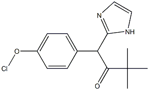1-(4-氯氧苯基)-1-(1H-咪唑基)-3,3-二甲基-2-丁酮 结构式
