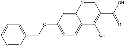 4-羟基-7-苄氧基喹诺啉-3-甲酸 结构式