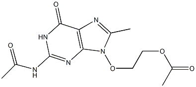 N2-乙酰基-9-(2-乙酰氧基乙氧基)甲基鸟嘌呤 结构式