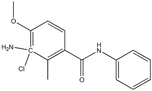 3-氨基-4-甲氧基-(2-甲基-3-氯)苯甲酰苯胺 结构式